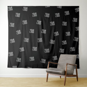 Willekeurig gerangschikte vormgeving, bedrijfslogo wandkleed