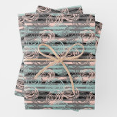 Willekeurig geschilderde pastel Rozen strepen Inpakpapier Vel (In situ)