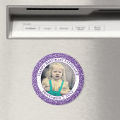 Willekeurig getallenpatroon 70e verjaardag Paarse/ Magneet (Insitu (Vaatwasser))