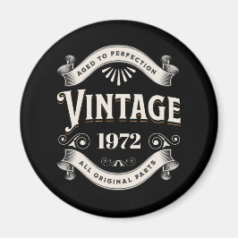 Willekeurig jaar vintage verjaardag magneet