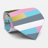 Willekeurig kleurstrippatroon stropdas (Opgerold)