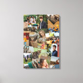 Willekeurig overlappende foto collage sjabloon canvas afdruk (Voorkant)