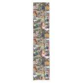 Willekeurig overlappende foto collage sjabloon korte tafelloper (Voorkant)
