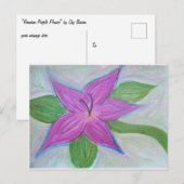 Willekeurig paarse bloem briefkaart (Voorkant / Achterkant)