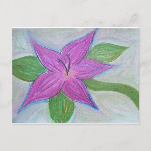 Willekeurig paarse bloem briefkaart (Voorkant)