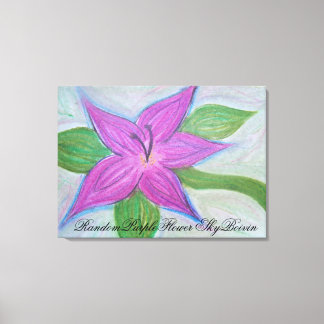 Willekeurig Paarse FLower Canvas Afdruk