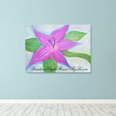 Willekeurig Paarse FLower Canvas Afdruk (Insitu (Houten vloer))