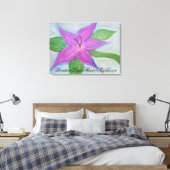 Willekeurig Paarse FLower Canvas Afdruk (Insitu (Slaapkamer))