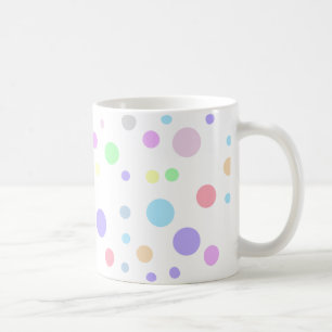 Willekeurig pastel stippenpatroon koffiemok