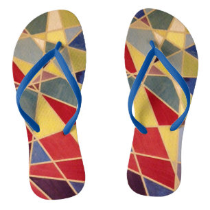 Willekeurig patroon kleurrijke mozaïek slippers teenslippers