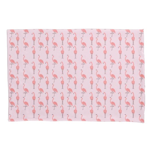 Willekeurig Roze Flamingo Vogel Patroon Kussensloop (Voorkant)