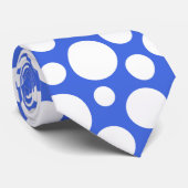 Willekeurig wit Polka Dot Pattern op Royal Blue St Stropdas (Opgerold)