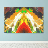 Willekeurige Abstracte Penseelstreek Compositie do Canvas Afdruk (Insitu (Houten vloer))