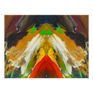 Willekeurige Abstracte Penseelstreek Compositie do Perfect Poster