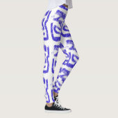 willekeurige abstracte Thunder_Cove blauw op elke  Leggings (Rechts)
