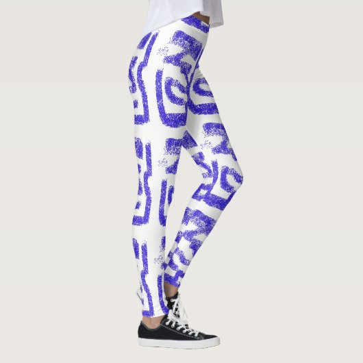 willekeurige abstracte Thunder_Cove blauw op elke  Leggings (Rechts)