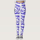 willekeurige abstracte Thunder_Cove blauw op elke  Leggings (Voorkant)