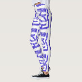 willekeurige abstracte Thunder_Cove blauw op elke  Leggings (Links)