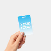Willekeurige achtergrond | Witte gradiënt en uw Lo Badge (Handheld)