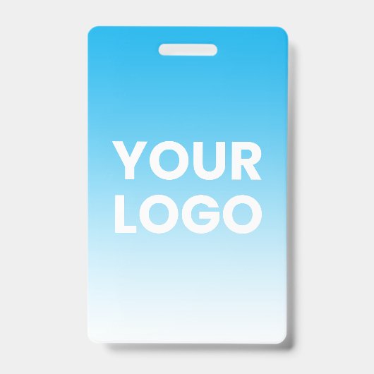 Willekeurige achtergrond | Witte gradiënt en uw Lo Badge (Voorzijde)