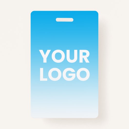 Willekeurige achtergrond | Witte gradiënt en uw Lo Badge (Voorkant)