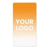 Willekeurige achtergrond | Witte gradiënt en uw Lo Etiket (Voorkant)