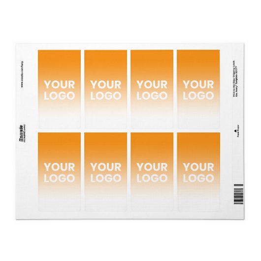 Willekeurige achtergrond | Witte gradiënt en uw Lo Etiket (Full Sheet)