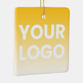 Willekeurige achtergrond | Witte gradiënt en uw Lo Keramisch Ornament (Rechts)