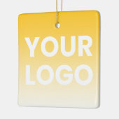 Willekeurige achtergrond | Witte gradiënt en uw Lo Keramisch Ornament (Links)