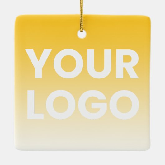 Willekeurige achtergrond | Witte gradiënt en uw Lo Keramisch Ornament (Achterkant)