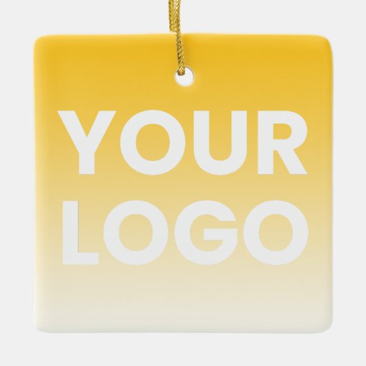 Willekeurige achtergrond | Witte gradiënt en uw Lo Keramisch Ornament (Voorkant)