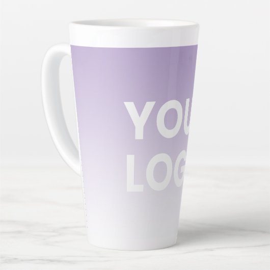 Willekeurige achtergrond | Witte gradiënt en uw Lo Latte Mok (Linkerhoek)