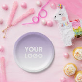 Willekeurige achtergrond | Witte gradiënt en uw Lo Papieren Bordje (Feest)