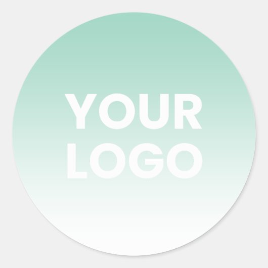 Willekeurige achtergrond | Witte gradiënt en uw Lo Ronde Sticker (Voorkant)