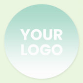 Willekeurige achtergrond | Witte gradiënt en uw Lo Ronde Sticker