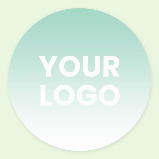 Willekeurige achtergrond | Witte gradiënt en uw Lo Ronde Sticker
