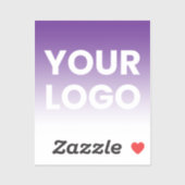 Willekeurige achtergrond | Witte gradiënt en uw Lo Sticker (Vel)