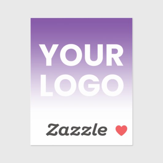 Willekeurige achtergrond | Witte gradiënt en uw Lo Sticker (Vel)