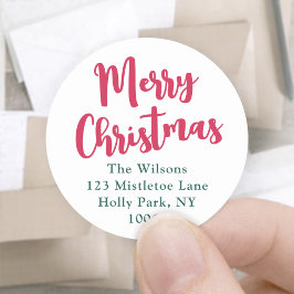 Willekeurige begroeting Bright Modern Script Retou Ronde Sticker