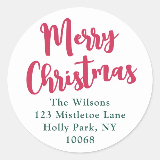 Willekeurige begroeting Bright Modern Script Retou Ronde Sticker (Voorkant)
