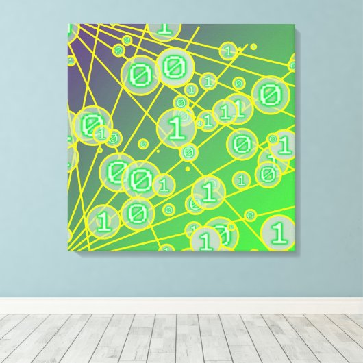 Willekeurige bits canvas afdruk (Insitu (Houten vloer))