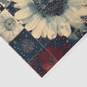 Willekeurige Bloem Tegels Collage Decoupage Rechts Tissuepapier (Detail)