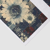 Willekeurige Bloemen Tegel Collage Decoupage L&R 1 Tissuepapier (Detail)