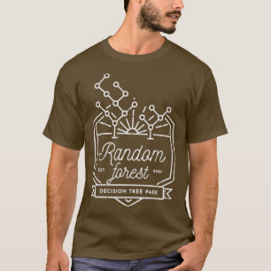 Willekeurige bos Witlijnen T-shirt