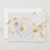 willekeurige botanische krans romantische trouwdag RSVP kaartje (Achterkant)