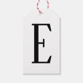 Willekeurige brief | Zwart-wit of doe-het-zelf kle Cadeaulabel (Voorkant)