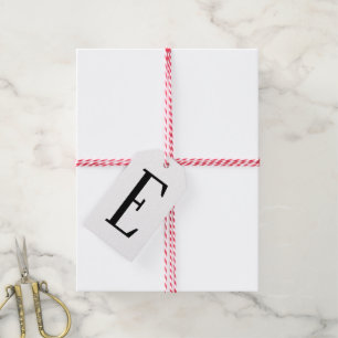 Willekeurige brief   Zwart-wit of doe-het-zelf kle Cadeaulabel