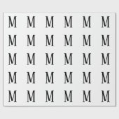 Willekeurige brief | Zwart-wit of doe-het-zelf kle Cadeaupapier (Vlak)