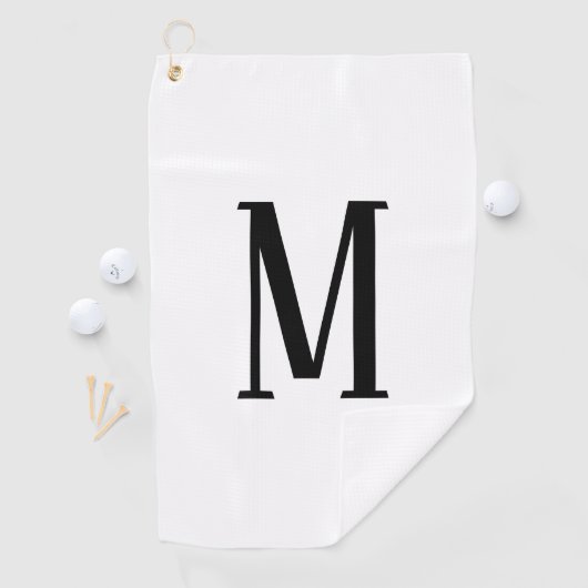 Willekeurige brief | Zwart-wit of doe-het-zelf kle Golfhanddoek (Insitu)