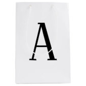 Willekeurige brief | Zwart-wit of doe-het-zelf kle Medium Cadeauzakje (Voorkant)